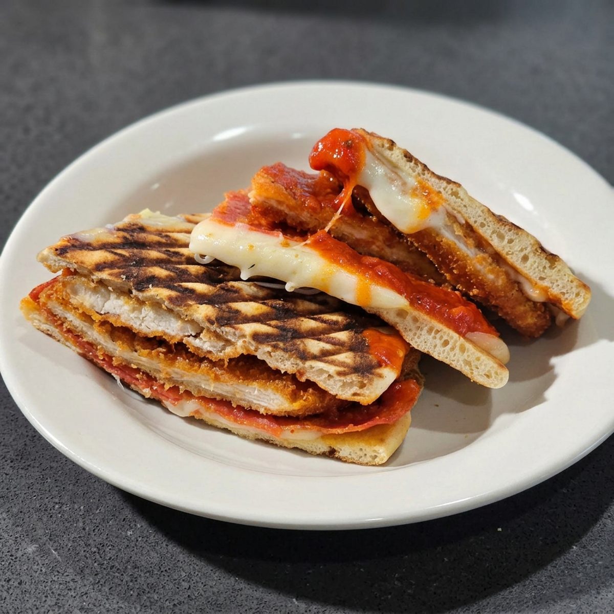 Chicken Parm Pepperoni Panini